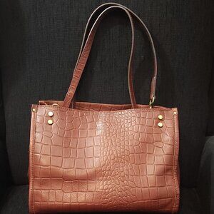 American Leather Co. Lenox Triple Entry Brown Leather Satchel